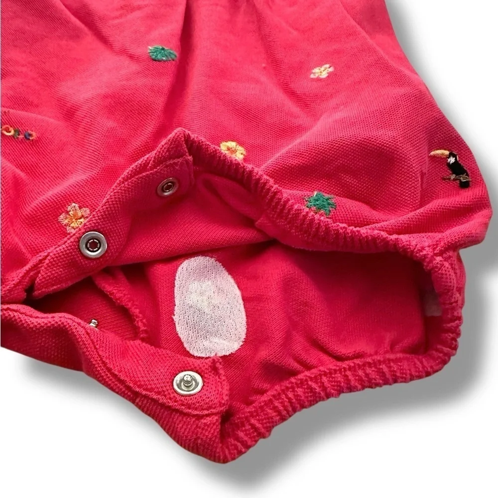 Ralph Lauren | Tropical-Embroidery Polo Shortall (12M) 🦜 🌺
